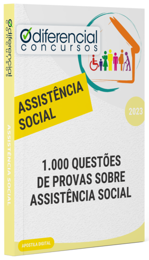 Capa Apostila - 1.000 Questões de Provas Sobre ASSISTÊNCIA SOCIAL