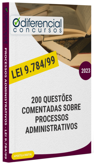 Capa Apostila - 200 Questões Comentadas Sobre PROCESSO ADMINISTRATIVO