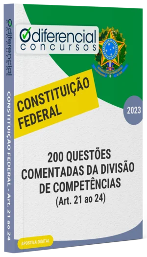 Capa Apostila - 200 Questões Comentadas da DIVISÃO DE COMPETÊNCIAS