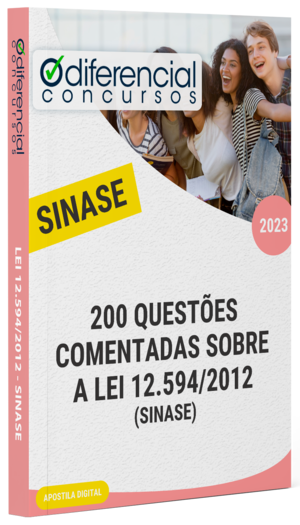 Capa Apostila - 200 Questões Comentadas da LEI 12.594-2012 - SINASE