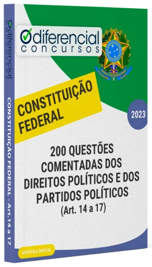 Capa Apostila - 200 Questões Comentadas dos D. POLÍT. E DOS PART. POLÍTICOS