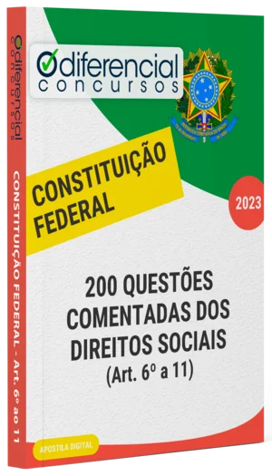 Capa Apostila - 200 Questões Comentadas dos DIREITOS SOCIAIS