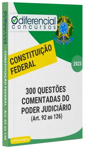 Capa Apostila - 300 questões comentadas do PODER JUDICIÁRIO